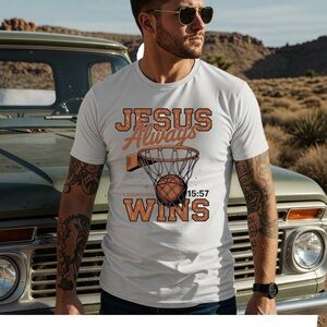 Jesus Always Wins t-shirt. New made to order Religious Christian S M L XL unisex